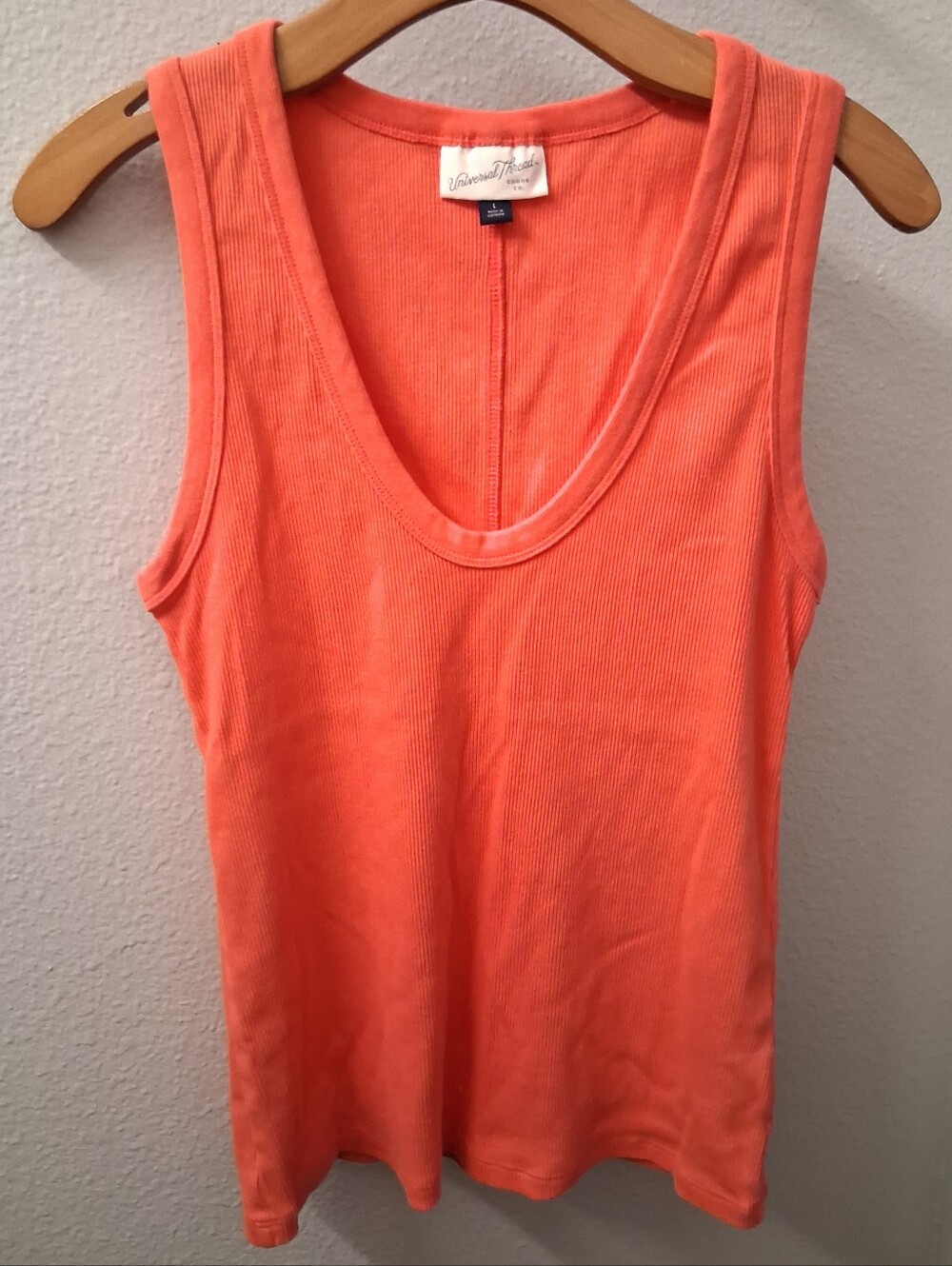 Universal Thread Coral Tank Top Large Ribbed